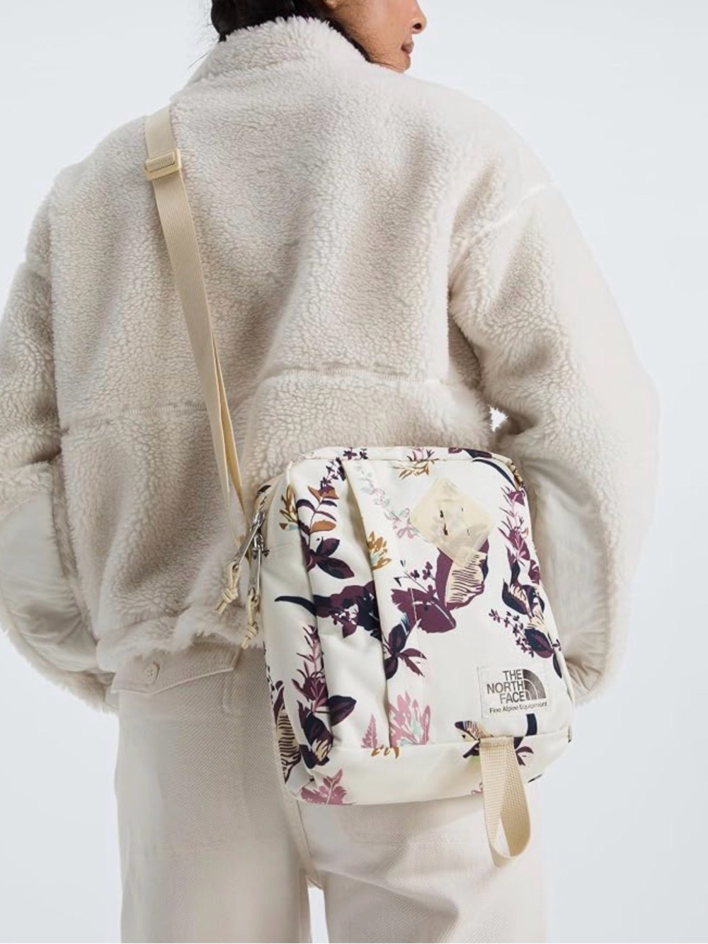 NWT The North Face Berkeley Crossbody White Dune Leaf - Picture 9 of 9